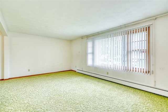 163 Auramar Dr, Irondequoit, NY 14609 - carpeted spare room featuring a baseboard heating unit and baseboards