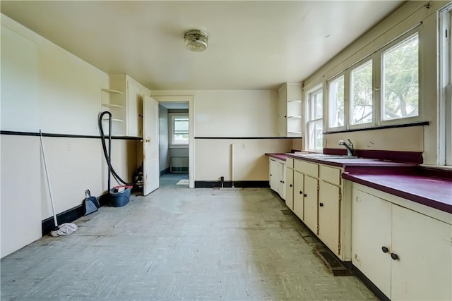 1621 Bragg St, Lima, NY 14485 - kitchen with open shelves, light flooring, and wooden counters