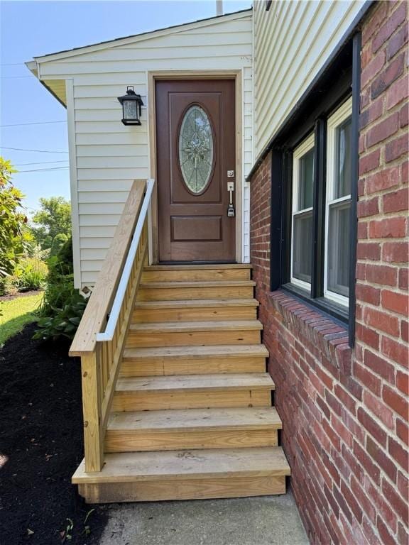 11948 River Rd, Corning, NY 14830 - property entrance featuring brick siding