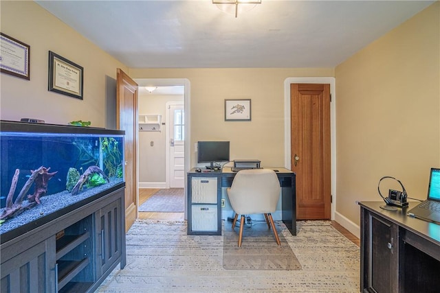 189 Hoover Rd, Irondequoit, NY 14617 - office area featuring light wood finished floors and baseboards