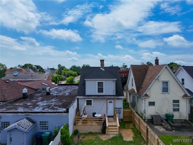 2906 Pine Ave, Niagara Falls, NY 14301 - rear view of property with a residential view and a fenced backyard