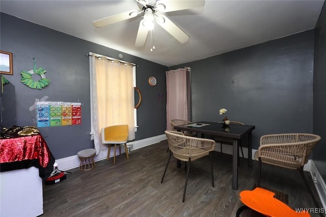2906 Pine Ave, Niagara Falls, NY 14301 - office with wood finished floors and a ceiling fan