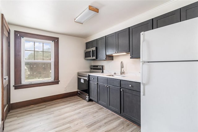 1570 Mount Hope Ave, Rochester, NY 14620 - kitchen with appliances with stainless steel finishes, light wood-style flooring, and light countertops