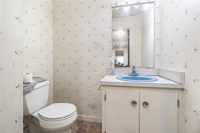 1570 Mount Hope Ave, Rochester, NY 14620 - half bath with wallpapered walls and vanity