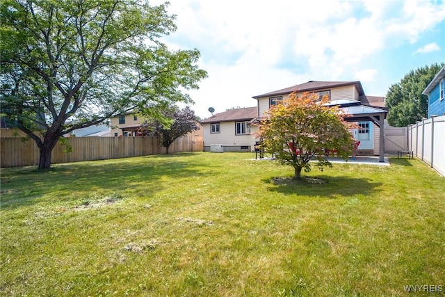 117 Colony St, Lancaster, NY 14043 - fenced backyard with a gazebo and a patio