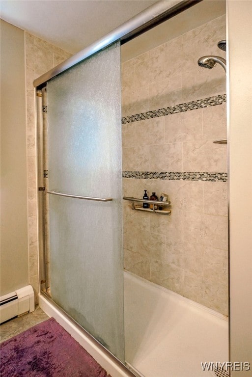 117 Colony St, Lancaster, NY 14043 - full bath featuring a tile shower and a baseboard radiator