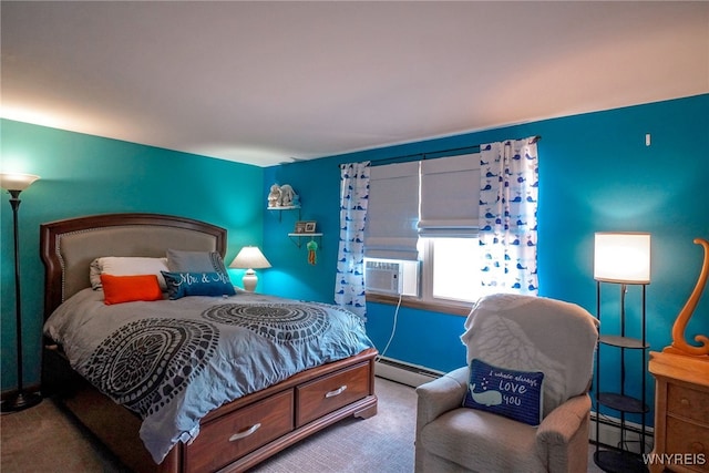 117 Colony St, Lancaster, NY 14043 - carpeted bedroom featuring baseboard heating and cooling unit