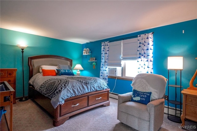 117 Colony St, Lancaster, NY 14043 - carpeted bedroom with baseboard heating and cooling unit