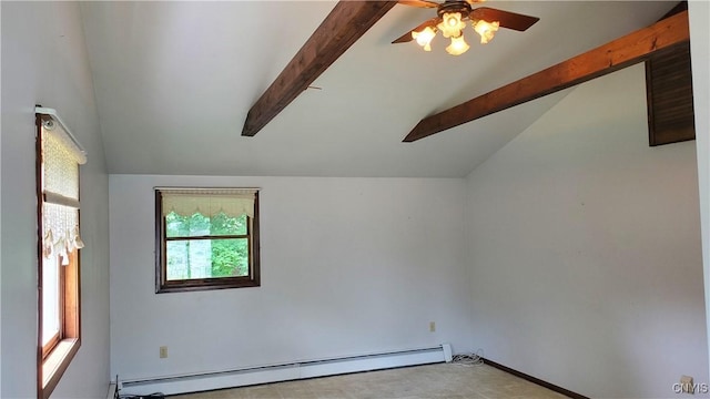 582 Peck Rd, Sullivan, NY 13082 - spare room with a baseboard heating unit and a ceiling fan