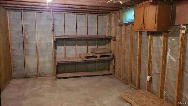 582 Peck Rd, Sullivan, NY 13082 - unfinished basement with concrete block wall
