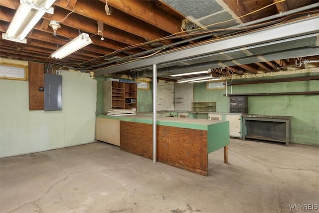 356 Union Rd, West Seneca, NY 14224 - unfinished below grade area with electric panel