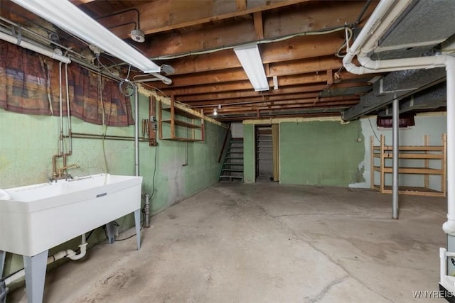 356 Union Rd, West Seneca, NY 14224 - unfinished basement featuring stairway