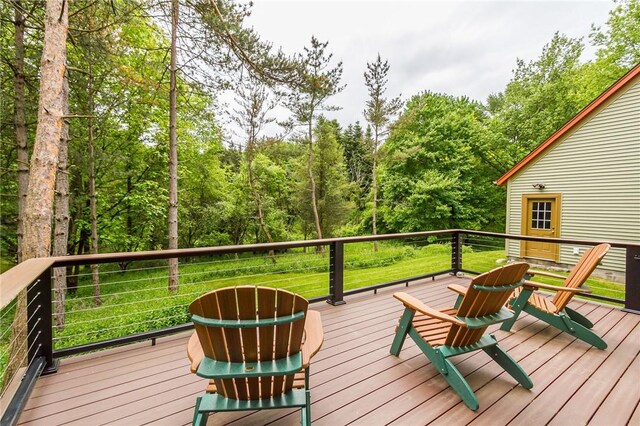 1537 Cranberry Pond, Victor, NY 14564 - wooden terrace with a yard