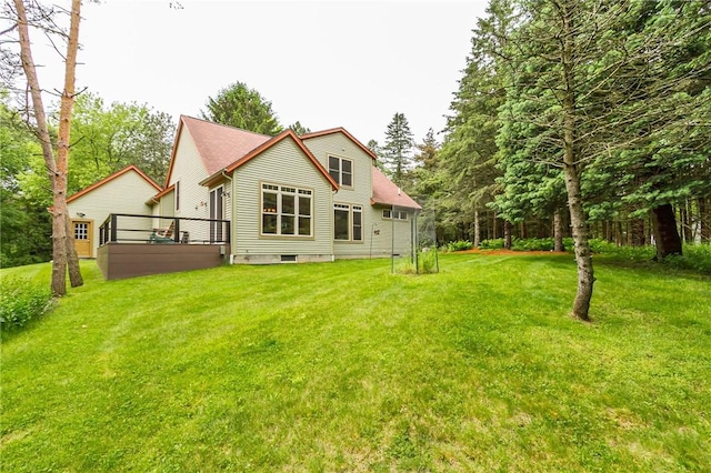1537 Cranberry Pond, Victor, NY 14564 - rear view of house featuring a lawn and crawl space