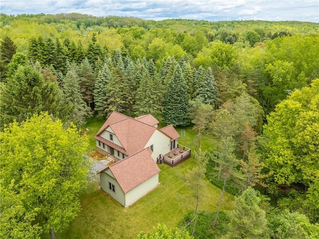 1537 Cranberry Pond, Victor, NY 14564 - aerial view of property and surrounding area with a heavily wooded area