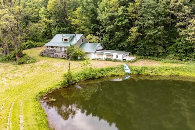 4197 County Highway 26, Colchester, NY 13782 - view from above of property with a large body of water
