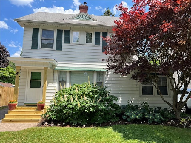 78 Falleson Rd, Rochester, NY 14612 - view of front facade featuring a chimney