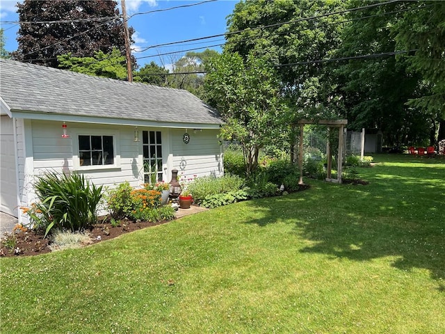 78 Falleson Rd, Rochester, NY 14612 - view of grassy yard featuring an outdoor structure