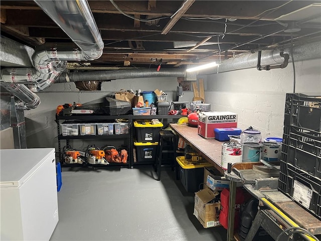 78 Falleson Rd, Rochester, NY 14612 - unfinished basement featuring refrigerator