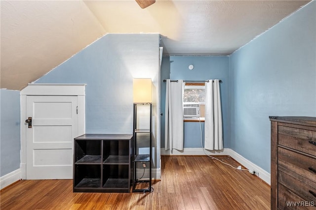 39 Colonial Ave, Lancaster, NY 14086 - bedroom featuring hardwood / wood-style flooring, cooling unit, and lofted ceiling