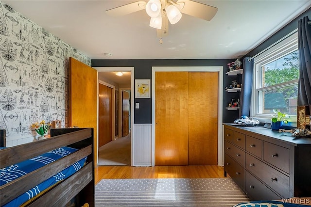 21 Niagara Cir, North Tonawanda, NY 14120 - bedroom featuring light wood-style floors and ceiling fan