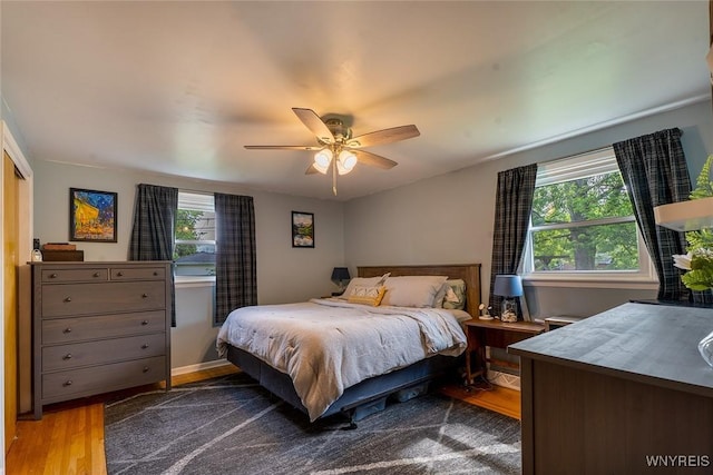 21 Niagara Cir, North Tonawanda, NY 14120 - bedroom with wood finished floors and a ceiling fan