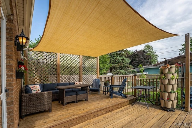 21 Niagara Cir, North Tonawanda, NY 14120 - wooden terrace with outdoor lounge area