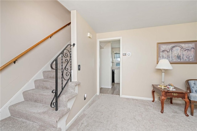 975 Whitlock Rd, Irondequoit, NY 14609 - stairs featuring carpet floors and baseboards