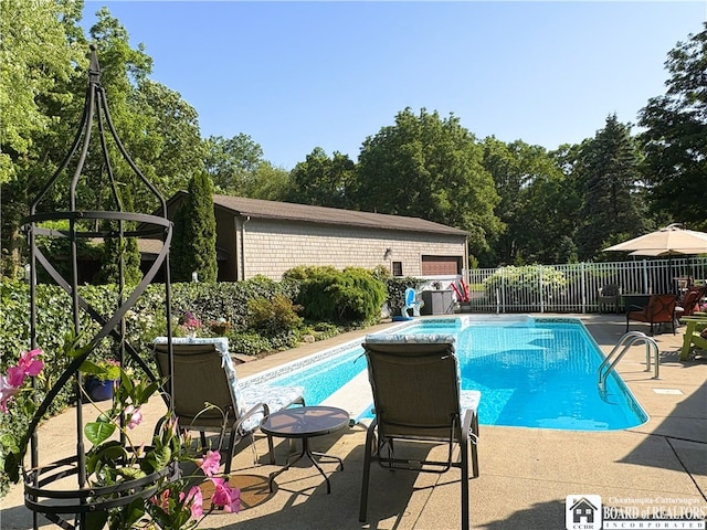 24 W 2nd St, Westfield, NY 14787 - view of pool featuring a patio and view of wooded area
