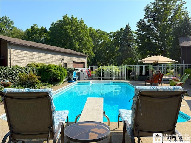 24 W 2nd St, Westfield, NY 14787 - view of pool with a diving board