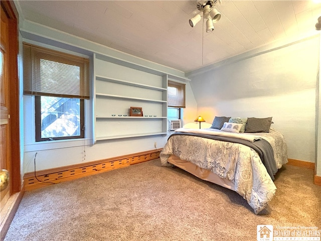 24 W 2nd St, Westfield, NY 14787 - carpeted bedroom with ornamental molding and a ceiling fan