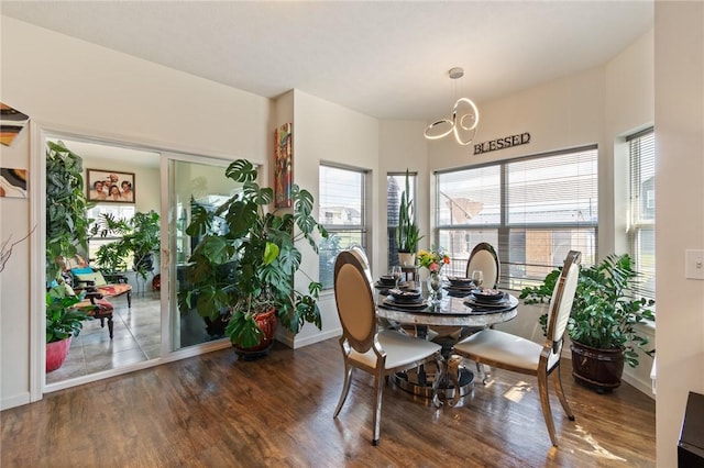 37 Etherington Cres, Chili, NY 14428 - dining area with wood finished floors and a chandelier