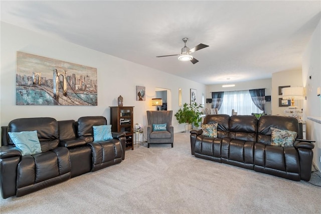 37 Etherington Cres, Chili, NY 14428 - carpeted living area featuring ceiling fan