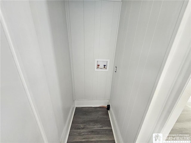 901 W Henley St, Olean, NY 14760 - washroom with hookup for a washing machine and wood finished floors