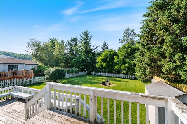 1535 Bluestem Ct, Walworth, NY 14568 - wooden terrace featuring a fenced backyard