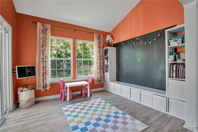 5 Scooter Ln, Hamburg, NY 14075 - rec room featuring wood finished floors and lofted ceiling