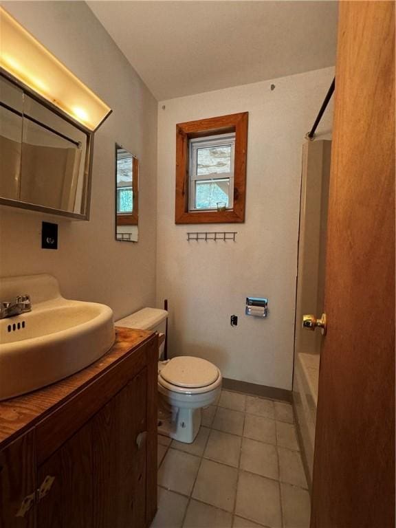 672 Backus Rd, New Lisbon, NY 13415 - full bathroom with vanity, tile patterned flooring, and shower / bath combination