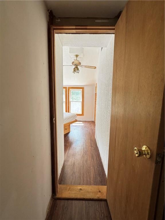 672 Backus Rd, New Lisbon, NY 13415 - corridor featuring wood finished floors