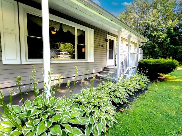 9242 Sixty Rd, Lysander, NY 13135 - entrance to property with a porch