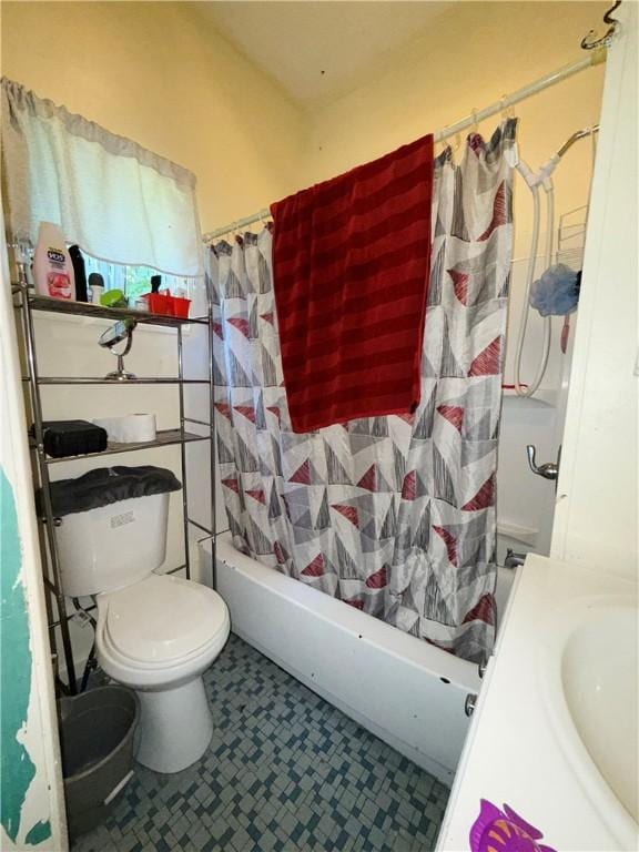 188 5th St, Rochester, NY 14605 - full bath with shower / bath combination with curtain, tile patterned flooring, and vanity