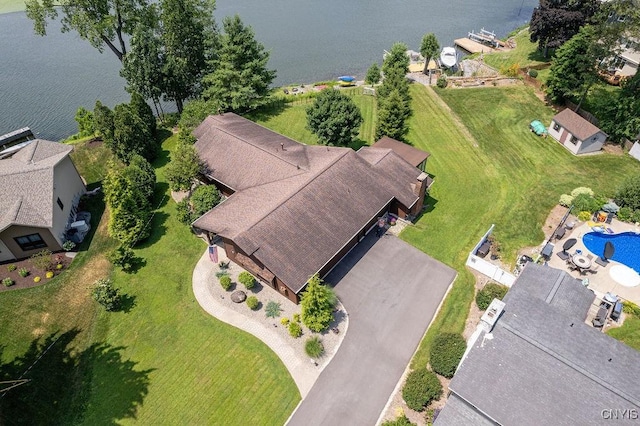 117 Shoreview Dr, Clay, NY 13090 - drone / aerial view of a nearby body of water and a pool