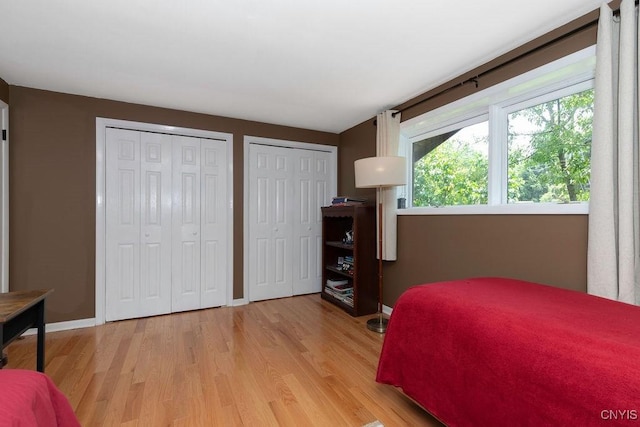 117 Shoreview Dr, Clay, NY 13090 - bedroom with multiple closets and light wood-style flooring