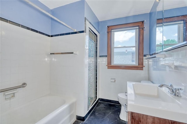 112 Isabelle St, Rochester, NY 14606 - full bathroom with vanity and tile walls