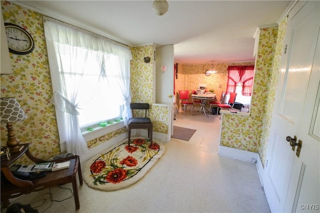202 County Highway 25a, Richfield, NY 13439 - living area with wallpapered walls