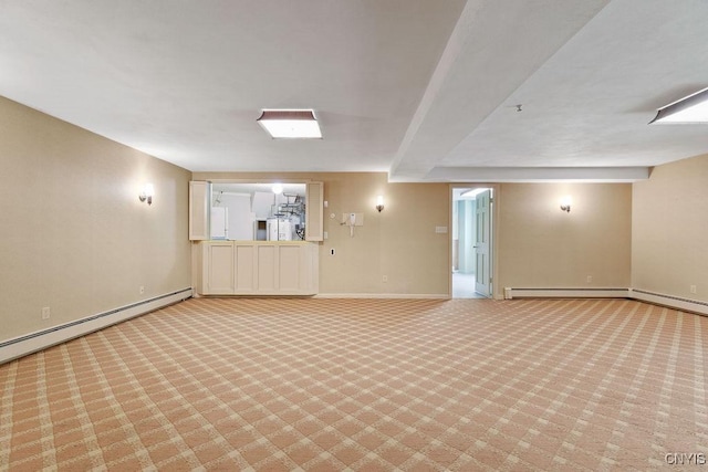 20 Cross Rd, Dewitt, NY 13224 - finished below grade area featuring light colored carpet and a baseboard radiator