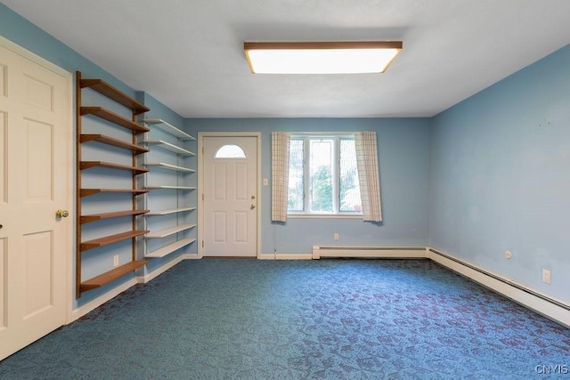 20 Cross Rd, Dewitt, NY 13224 - foyer entrance with dark colored carpet and baseboard heating