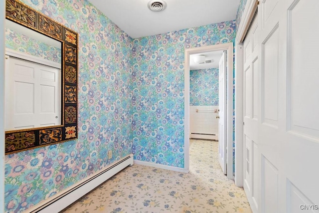 20 Cross Rd, Dewitt, NY 13224 - empty room featuring baseboard heating and wallpapered walls