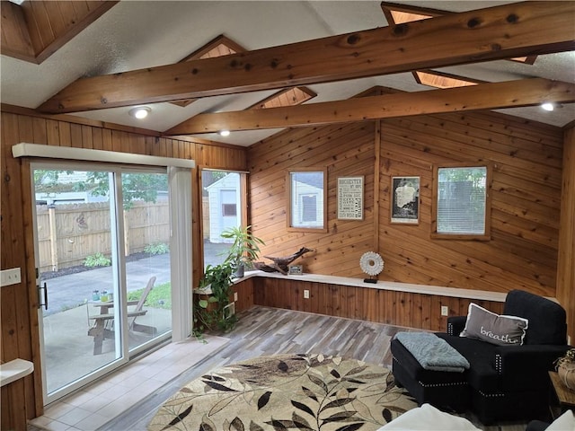 211 Steko Ave, Rochester, NY 14615 - sitting room featuring wooden walls and light wood-type flooring