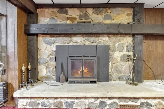 1520 Davis Rd, Aurora, NY 14170 - detailed view of wood walls