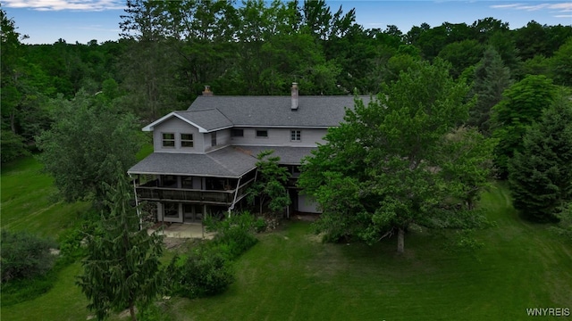 1520 Davis Rd, Aurora, NY 14170 - view from above of property with a heavily wooded area